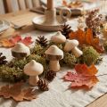 Spriddekoration mini svampar trädekoration naturlig med bark Ø2cm 36 bitar | Floristik24.se