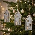 Juldekorationer i filt, beige,