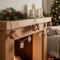 Garland Julklappar och Stjärnor Röd Naturgrön 100cm 2st | Floristik24.se