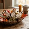 Fasanfjädrar för pyssel, brunspräckliga, 4-9 cm, 60 stycken | Floristik24.se