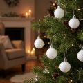 Julgransdekorationer Julkula vita 3 cm 14 stycken | Floristik24.se