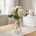Hortensia, sidenblomma, konstgjord blomma för bordsdekorationer vit, grön L44cm | Floristik24.se