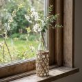 Deco flaska glas flaska dekoration flätad Ø9,5cm H31cm | Floristik24.se