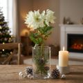 Julros Konstgjord Snöros Dekoration Sidenblommor 36cm | Floristik24.se