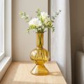 Minivas gul glasvas blomvas glas Ø8cm H16,5cm | Floristik24.se