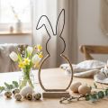 Påskhare bordsdekoration Påsktråd boho dekoration kanin 32cm | Floristik24.se