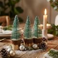 Juldekoration Julgran snöad 10cm 8st | Floristik24.se
