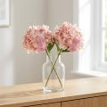 Elegant konstgjord hortensia i pastellrosa 58cm 2st | Floristik24.se