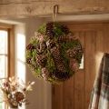 Äkta kottar dekorativ boll med mossa naturlig dekoration Ø25cm H25cm | Floristik24.se