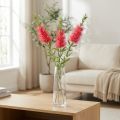 Konstgjorda Blommor Röda Carmine Cylinderrengöringsmedel 70cm 3st | Floristik24.se