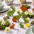 Träkanin 2cm - 4cm färgglad assorterad 96 stycken | Floristik24.se