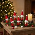 Jultomtar dekorativa tomtar trä röd grön H10,5/12cm 6 st | Floristik24.se