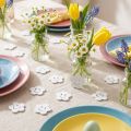 Träblomma med ansikte vit 2,5cm 48 st | Floristik24.se