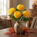 Krysantemum Gula Sidenblommor Ø7cm L18cm 4st | Floristik24.se