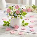 Träblomma med ansikte rosa 2,5cm 48 st | Floristik24.se
