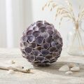 Skalkula Maritim dekoration med snäckor Decokula violett Ø12cm | Floristik24.se