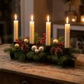 Ljusstake svart, ljusstake adventskrans 40cm H8cm | Floristik24.se