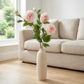 Sidenblomma pion konstgjord ljusrosa, vit 135cm | Floristik24.se