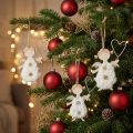 Julängel med hjärta Julgransdekorationer trä 14,5cm 8 st | Floristik24.se