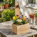 Trälåda, fontäntråg, naturligt rostutseende, L15,5 cm | Floristik24.se