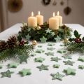 Strödekoration Julstjärnor spridda stjärnor grön Ø4/5cm 40 st | Floristik24.se