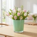 Glaspott Ø11,5cm H10,8cm mintgrön | Floristik24.se