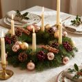 Julkulor i roséguld med spegelbär i glas Ø40mm 32 st | Floristik24.se