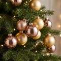 Julkulor guld och ros äkta glas Ø60mm 24 st | Floristik24.se