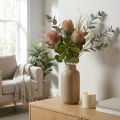 Konstgjord Banksia Proteaceae Vit-Lila L58cm H6cm 3st | Floristik24.se