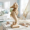 Dekorativ sjöhäst trä stor, maritim dekoration H38cm | Floristik24.se