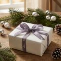 Presentband stjärnor Julband lila band 15mm 20m | Floristik24.se