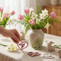 Trähjärtan dekorativa hjärtan trä rosa grön vit 5,5cm 18 st | Floristik24.se