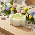 Tre-vekar ljus grön vit form blomma Ø11,5cm H4cm | Floristik24.se