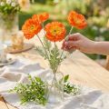 Konstgjorda Vallmo Sommarblommor Orange Ø7cm L78cm 3st | Floristik24.se