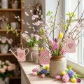 Hängande dekoration trävattenkanna deco rosa deco galge 14x12cm 6st | Floristik24.se