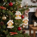Krispiga hus Julgranspynt pepparkakshus H9cm 3 st | Floristik24.se
