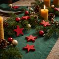 Strödekoration Julstjärnor röda trästjärnor Ø5,5cm 12st | Floristik24.se