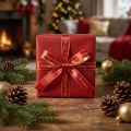 Julband Merry Christmas Band Rött Guld 10mm 20m | Floristik24.se