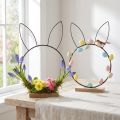 Kanin Dekorring Metall Trä Natursvart Ø20cm 2st | Floristik24.se
