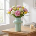 Vas metallvasdekoration mintgrön pastell Ø16,5cm H23,5cm | Floristik24.se