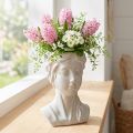 Växtkruka honbyst vintage plantering gjuten sten H20cm | Floristik24.se