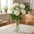 Konstgjorda blommor dekorativa dahlior konstgjorda vita 50cm | Floristik24.se