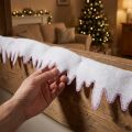 Istappsgirlang snöfleece med glitterkant 13×180 cm 3 st | Floristik24.se