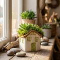 Keramiskt planteringshus,