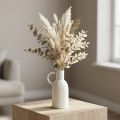 Keramikvas vit för torr dekoration vas med handtag Ø9cm H21cm | Floristik24.se