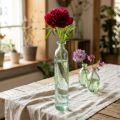 Flaskdekorationsvas, glas, klar/grön, retro, Ø6,5 cm, H30 cm | Floristik24.se