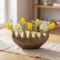 Dekorativ Vas Båt Keramik Vas Brun 23×8,5cm H11cm | Floristik24.se
