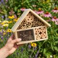 Insektshus naturligt insektshotell trägran natur H21cm | Floristik24.se