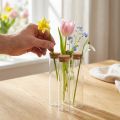 Provrör dekorativ vas med korklock Ø4cm H18cm 6 st | Floristik24.se