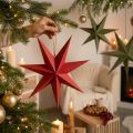 Pappersjulstjärna med jute för stämningsfull dekoration | Floristik24.se